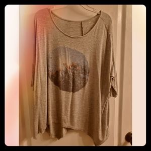 AEO gray dolman top
